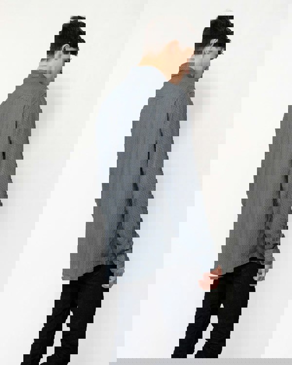 Armani Exchange Mens Long Sleeve Pattern Print Shirt - Urban Chic Geometric Brick 7801