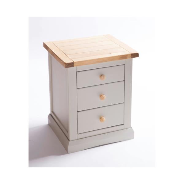 Cabinet Bits Loreo 3 Drawer Bedside Table