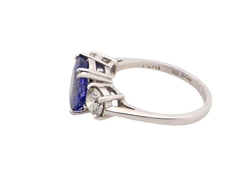 Vintage Tom A fabulous Tanzanite and Diamond platinum ring