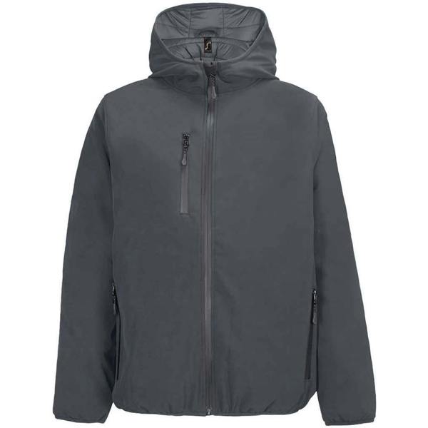 SOLS Mens Falcon Padded Soft Shell Jacket - Charcoal - 
