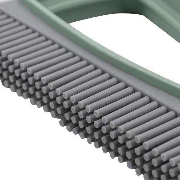 JVL Rubber Dust Pan And Brush - Green