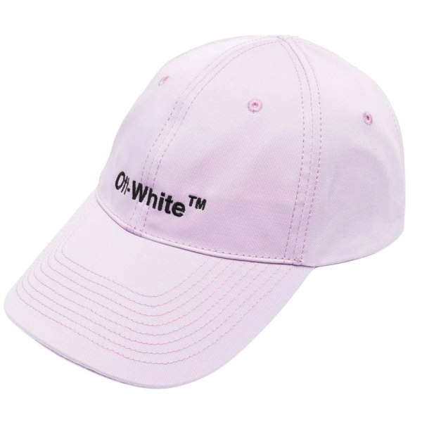 Off-White Helvetica Logo Baseball Cap Purple Hat