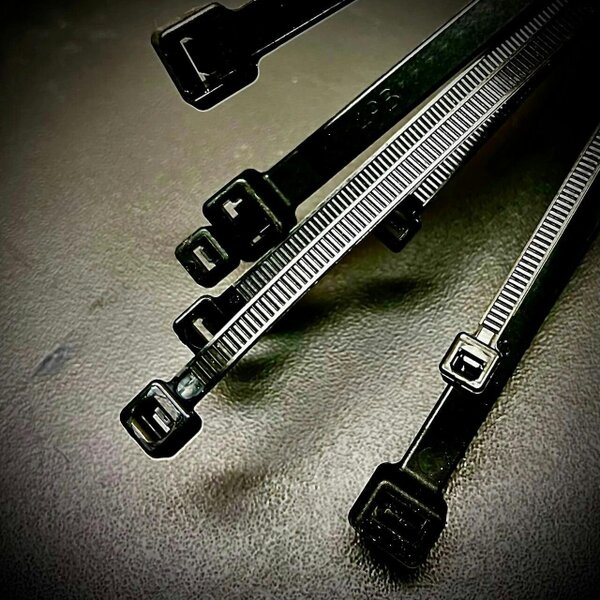 Fixaball Black Cable Zip Ties Nylon Long Short Small Thick Light Heavy Duty