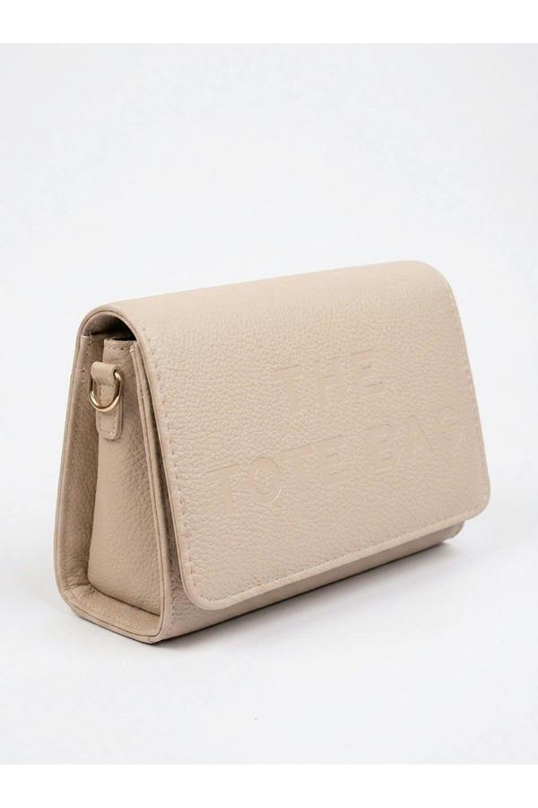 ikrush Constance Pebbled Faux Leather Text Bag