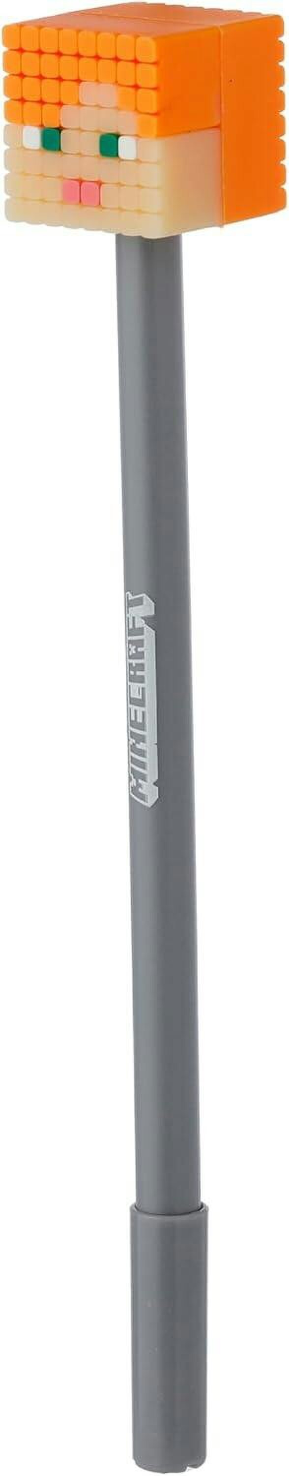 Puckator Minecraft Fine Tip Black Pens Silicone Toppers Set of 8