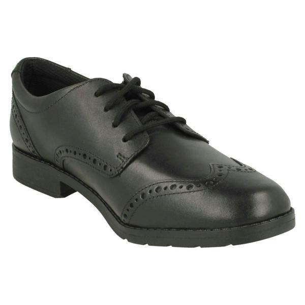 Clarks Girls Clarks Lace Up Brogue School Shoes Aubrie Craft Y