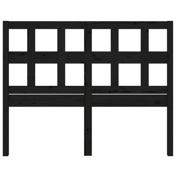 Berkfield Bed Headboard Black 145.5x4x100 cm Solid Wood Pine