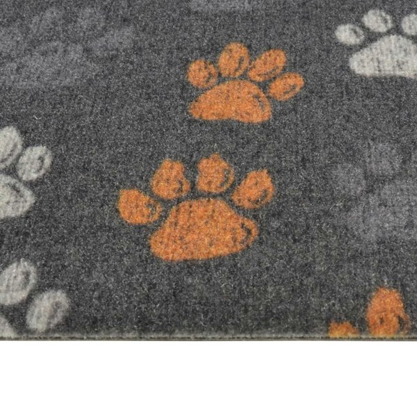 Berkfield Kitchen Rug Washable Paws 60x300 cm Velvet