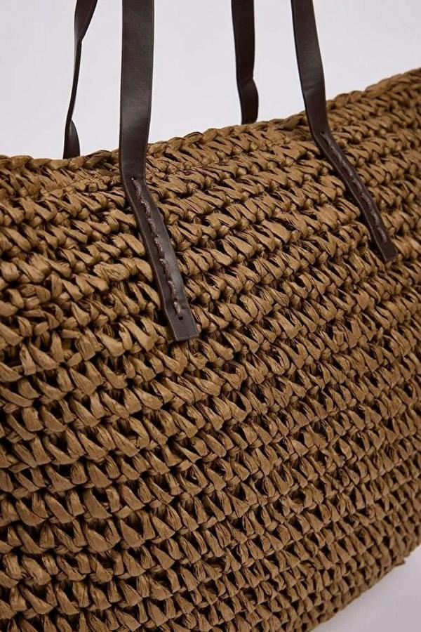 WOVCOR Large Woven Straw Shoulder Bag for Women