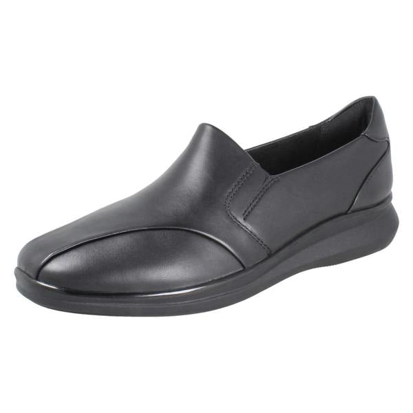 Clarks Ladies Clarks Artisan Square Toe Slip On Shoes Lynell Edge