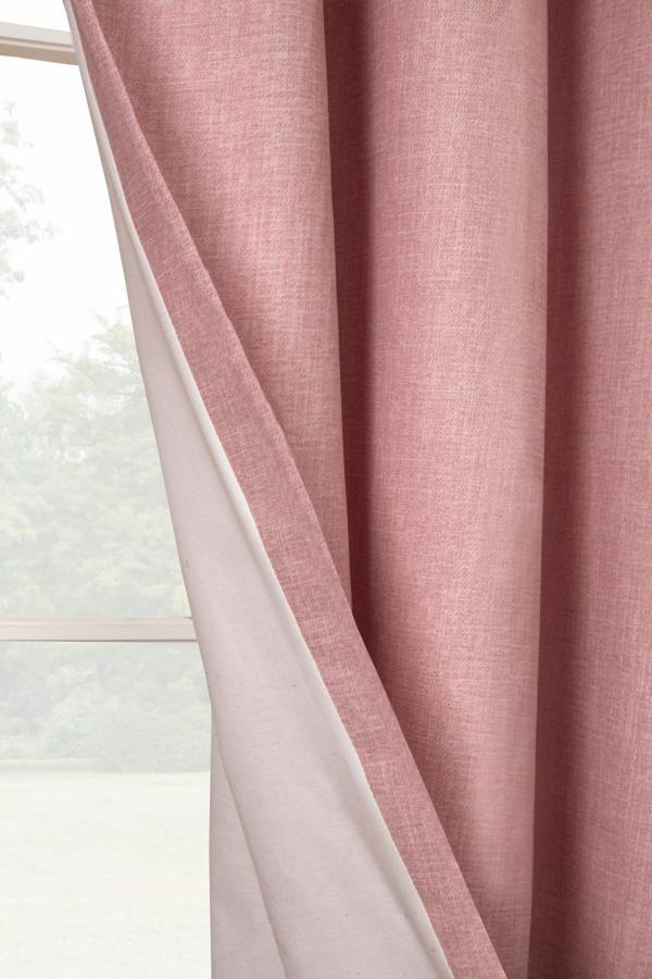 Smart Living Textured Print Eyelet Curtain - Blush