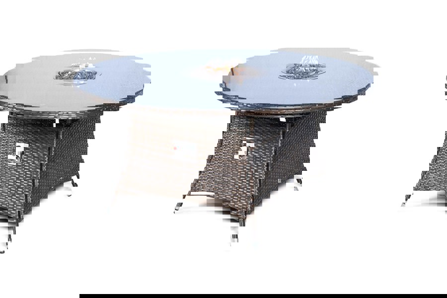 Giardino Arizona Fire Pit 8 Seater Round Rattan Dining Set