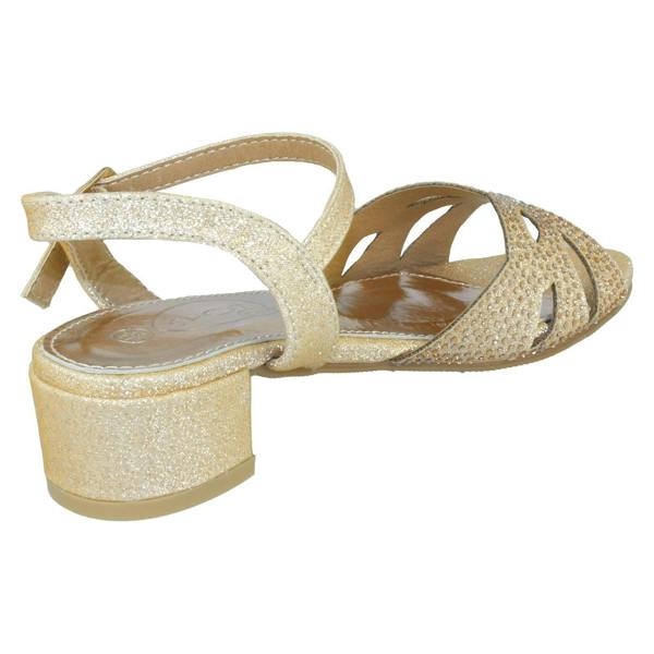 Spot On Girls Spot On Mid Heel Glitter Sandals H1111
