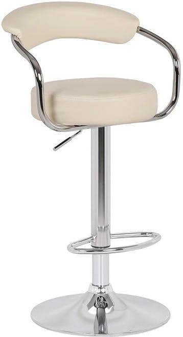 Lamboro Zenith Breakfast Bar Stool with Adjustable Height and Swivel, Cream