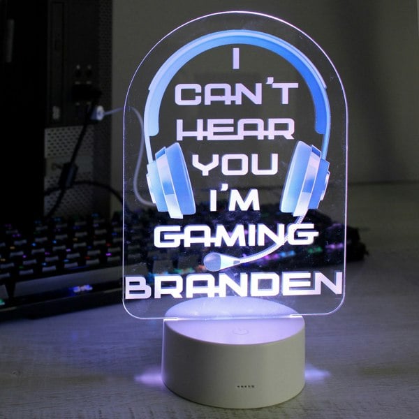Personalised Memento Company Personalised Blue Gaming LED Colour Changing Night Light