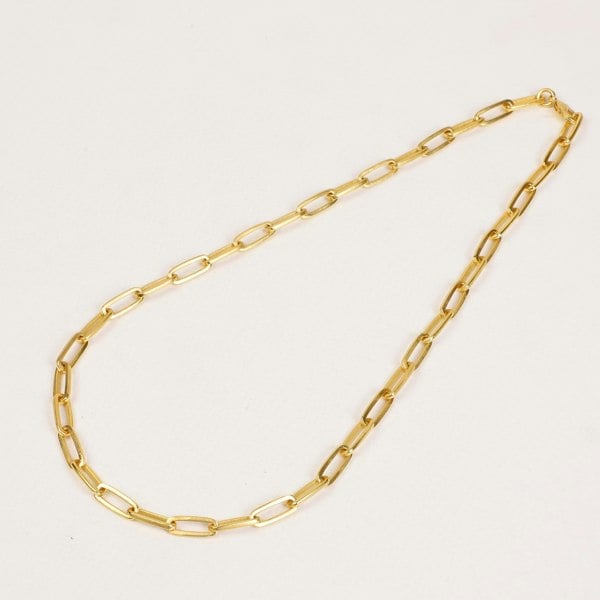 Paperclip Chain Necklace Gold (Large) - Lila Rasa