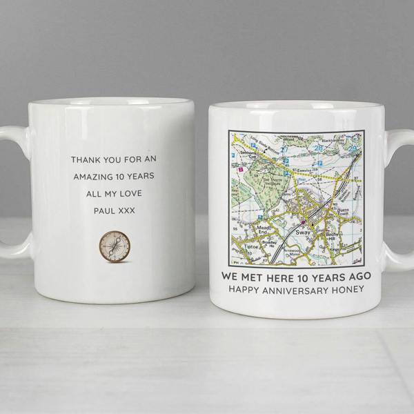 Personalised Map Mug - lifestyle shot