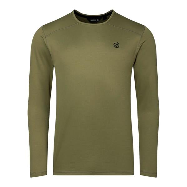 Dare 2B Mens Ventura Grid Crew Neck Fleece Top - Martini Olive - 