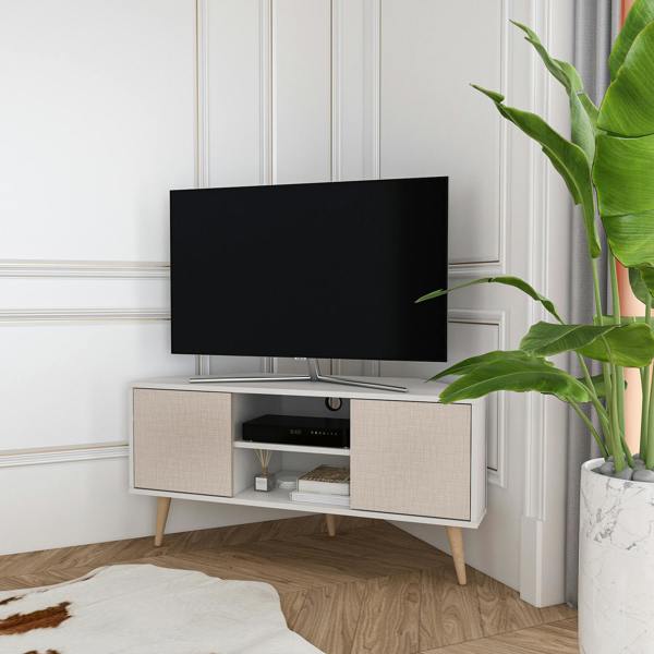 Decorotika Lesson Corner TV Stand TV Unit TV Cabinet for TVs up to 55"
