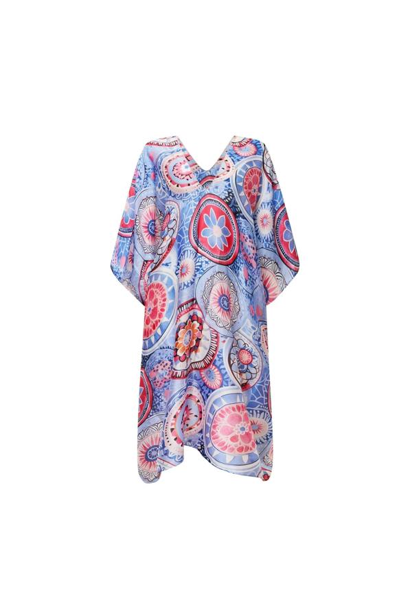 James Lakeland Blue Mandala Print Kaftan