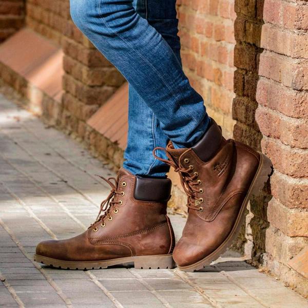 Panama Jack 03 C8 Mens Brown Boots Waterproof Leather Laces Hiking Ankle Chukka