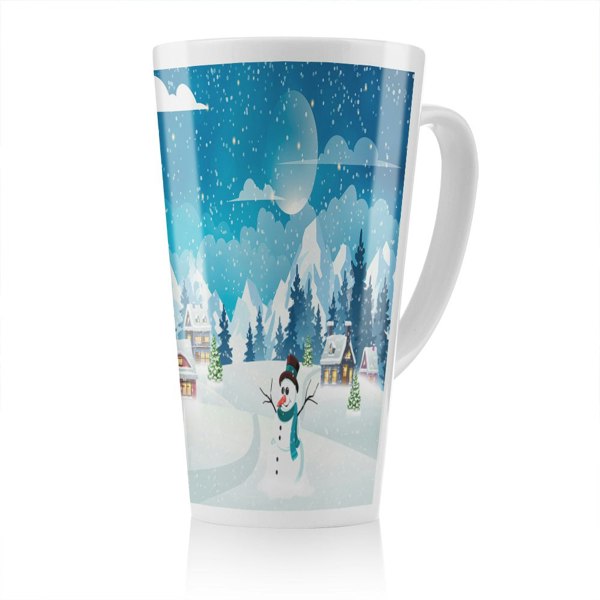 Benjamin Tate Design Evening Village Winter Landscape Dining Latte Mug