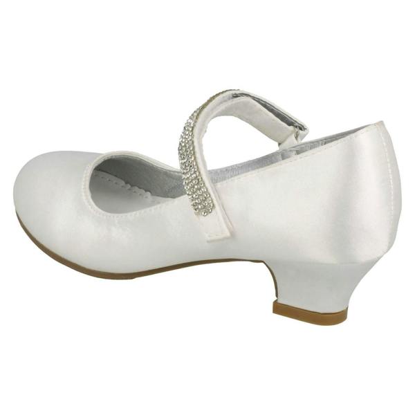 Spot On Girls Spot On Mid Heel Diamante Strap Shoes
