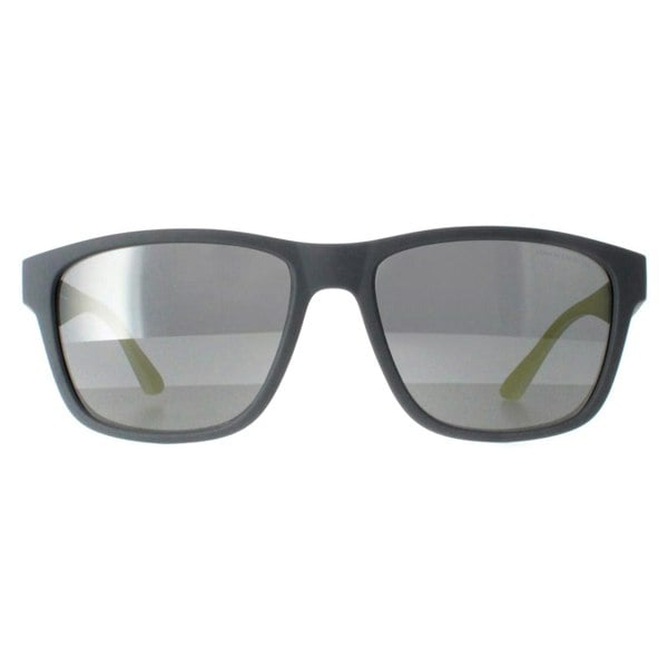 Armani Exchange Sunglasses AX4135S 81806G Matte Grey Grey Mirror Silver