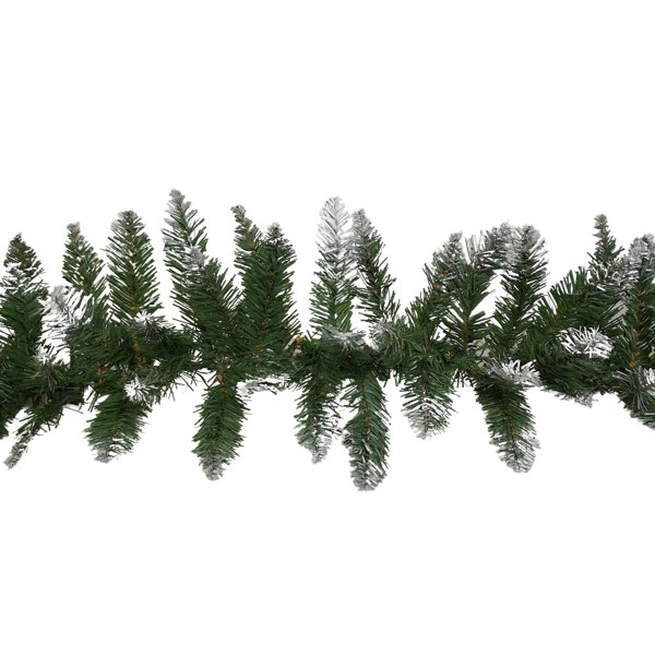 Samuel Alexander 2.7m x 25cm Snow Tipped Plain Christmas Garland with 200 Tips