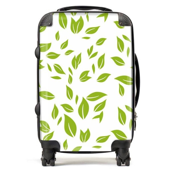 Warren Reed Green Leaves Suitcase