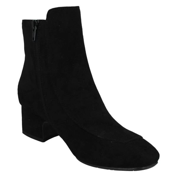 Spot On Ladies Spot On Mid Heel Ankle Boots F51095