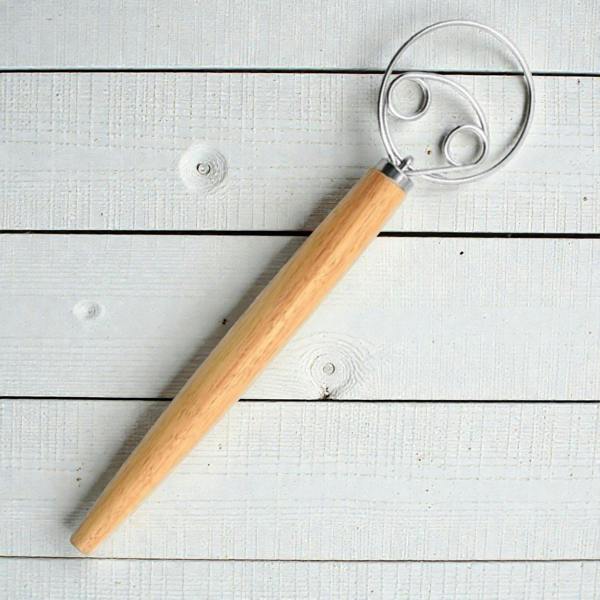 Sourdough By The Sea Danish Whisk Long Handled Wooden 26cm or 32cm - Bread & Cake Making