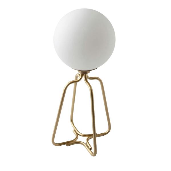 Angel Cerdá Table Lamp Golden Steel and White Glass 8049