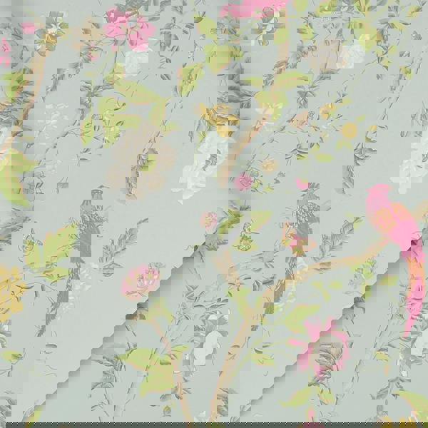 Laura Ashley Summer Palace Wallpaper - Duck Egg - 10m