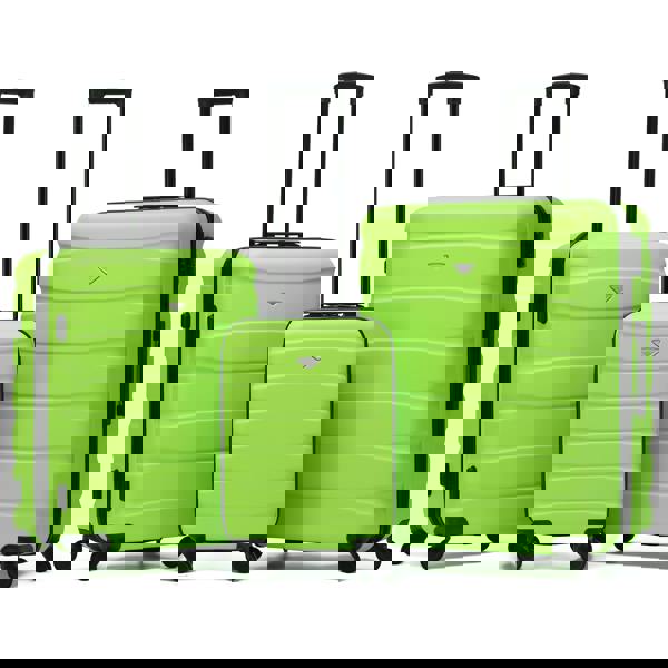 Flight Knight Set of 3 Hard Shell Suitcase Cabin & Check in Cases with TSA Lock