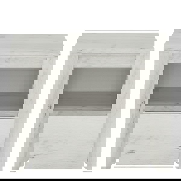 Furniture To Go Angel 1 Drawer Bedside Cabinet White Craft Oak