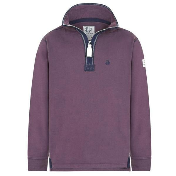 Lazy Jacks Mens Quarter Zip Sweatshirt - Grape
