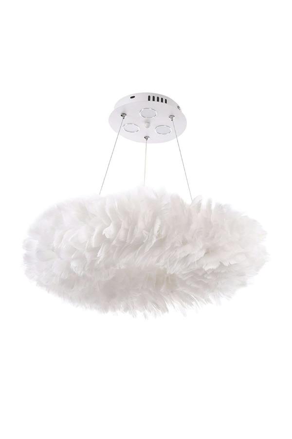Living and Home Chic Feather 6-Light Chandelier Pendant Light