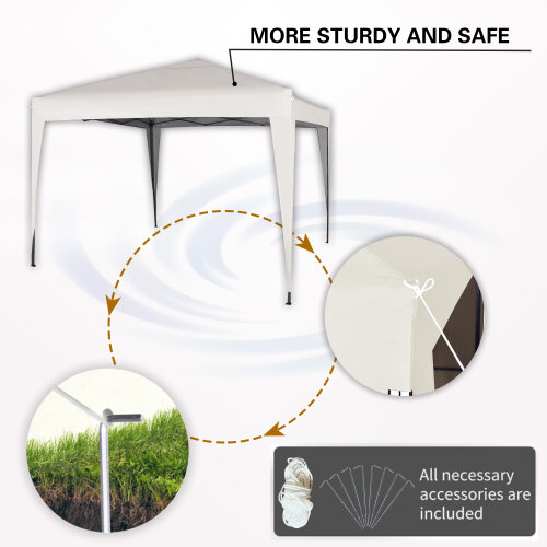 3x3m Pop up Gazebo Outdoor Patio Canopy Tent White 4