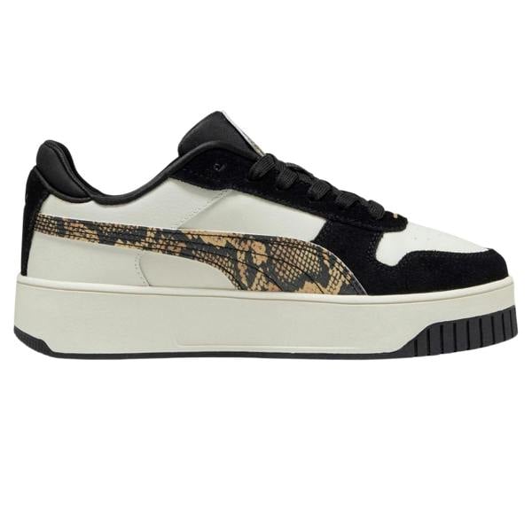 Puma Womens/Ladies Carina Street Snake Leather Trainers - Grey/Black - 