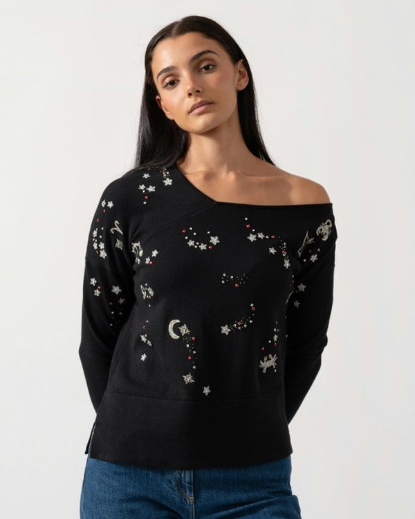French Connection Zodiac Knits LS Womens Jumper
