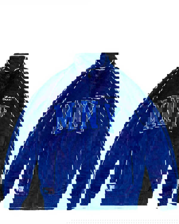 Money Velour Track Top Cobalt Blue