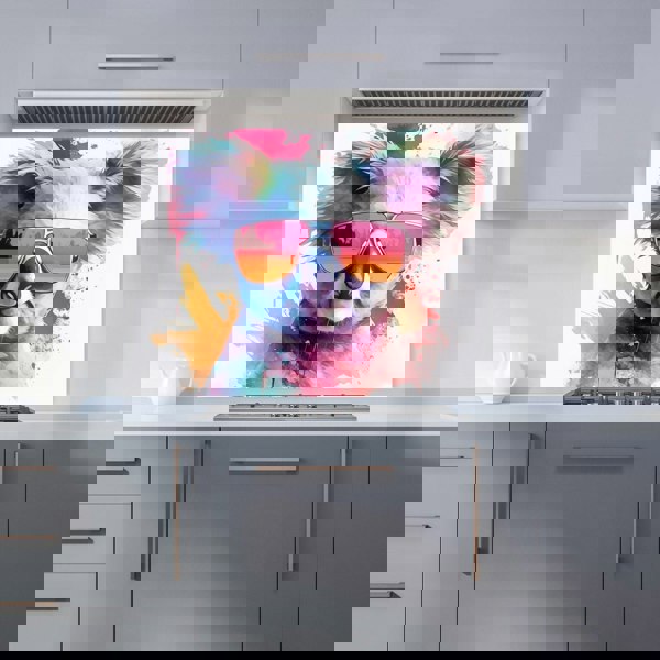 Warren Reed - Designer Colourful Splashart Koala In Glasses Kitchen Splashback