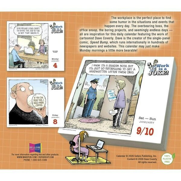 Work is a Joke Desk Calendar 2027, Desk Calendars, Day To View, Humour, Gift