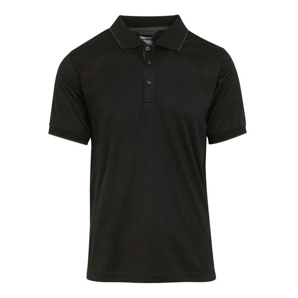 Regatta Professional Mens Short-Sleeved Polo Shirt - Black/Seal Grey - 
