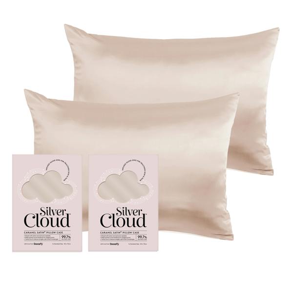 Silver Cloud Beauty Silver Cloud Caramel Satin Pillowcase Twinpack