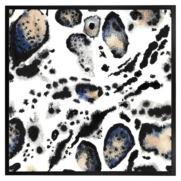 Benjamin Tate Design Leopard print with blue (Picutre Frame)
