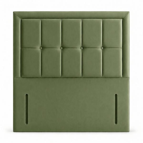 Great British Beds Romford Headboard - Green Plush