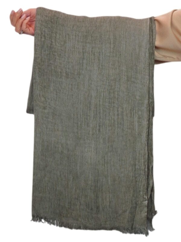 Paulo Due Lightweight Two Tone Crinkle Shawl Scarf