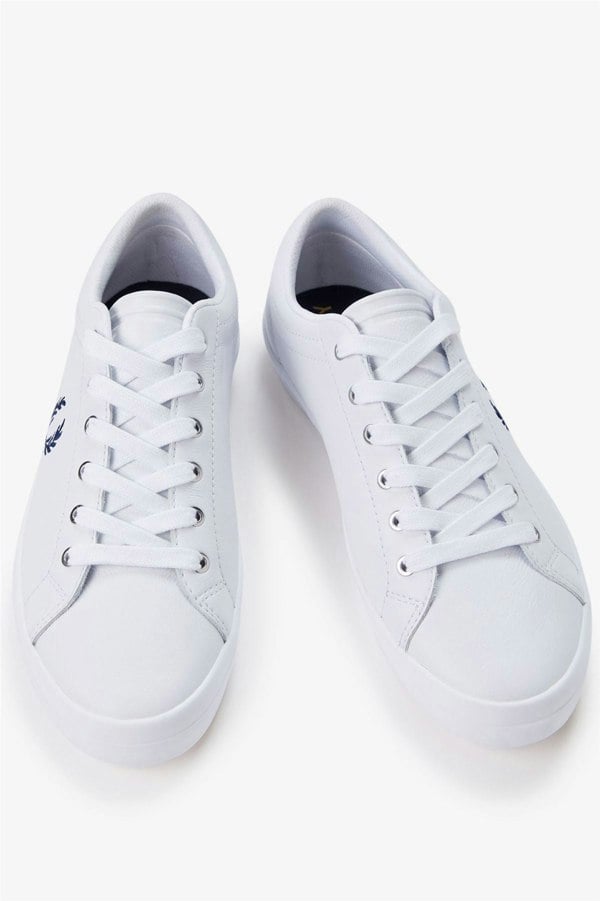 Fred Perry Baseline Leather Men's White/Navy Trainers